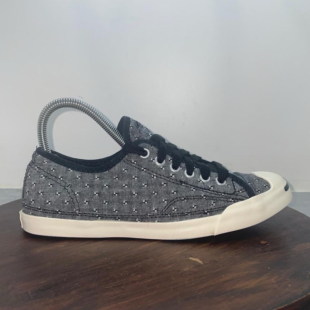 Converse Jack Purcell Grey Sneakers Women's Size 7 Twill Low Tops Shoes